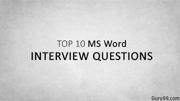 Top 5 MS Office (Microsoft Word ) Interview Questions and Answers