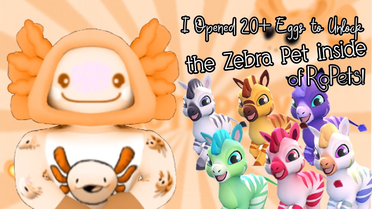 I Hatched 25+ 🥚Eggs🥚 to get the NEW 🦓ZEBRA🦓 PET in The RoPets UPDATE!