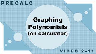 Precalc 2-11 | Graphing Polynomials on a TI-84+ Calculator