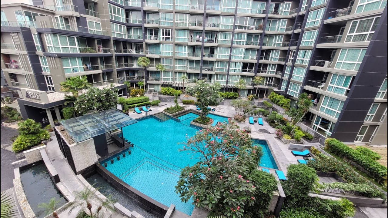 【Pattaya】 Apus Condo for rent - Pool view / 4F / 50㎡ / 1Bedroom - THB10,000/month!!