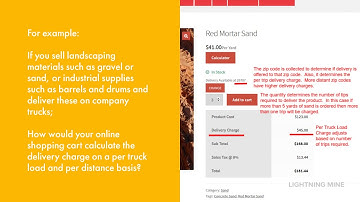 Zip Code based Delivery eCommerce Shopping Cart