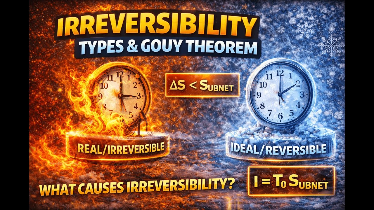 Irreversibility and Gouy–Stodola Theorem Explained/Thermodynamics/Why No Process Is Truly Reversible