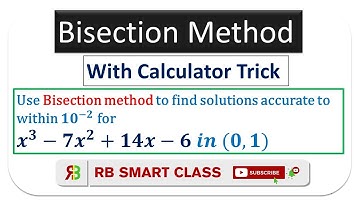 Bisection Method (Important Question from 40 marks Model Set ) || Grade 12 || RB Smart Class