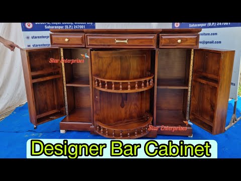 Wooden Bar Cabinet Designs, Antique   Bar Unit, Bottle Storage Cabinet By Star Enterprises