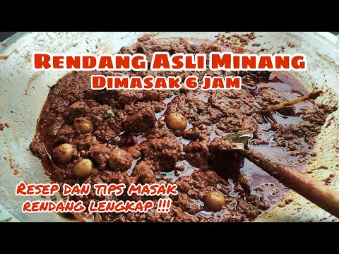 Bahan Dapur Hidangan Hari Raya | Resep dan Cara Membuat Rendang Asli Padang Beserta Tips nya Yang Enak