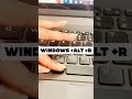 Computer & laptop screen recording short key 🖥️