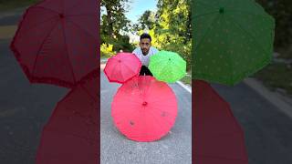 Amar 3 Ta Umbrella pink and green colours unboxing #video