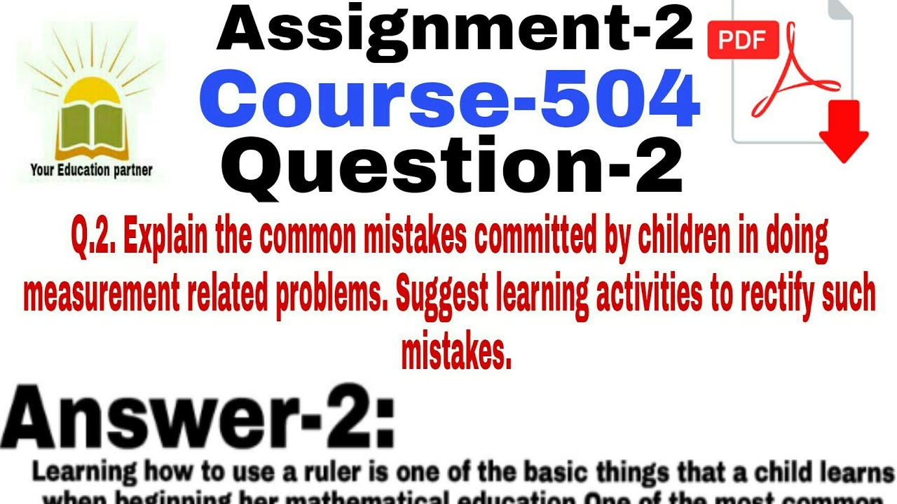 Nios d.el.ed -course-504, sloved Assignment-2 Questions-2with answer|English|with PDF