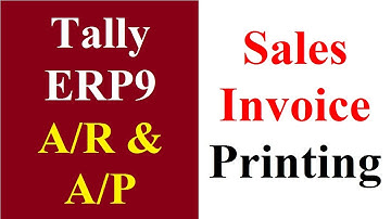 Sales Invoice Printing in Tally ERP9 | Sales Invoice Printing configuration in Tally ERP9