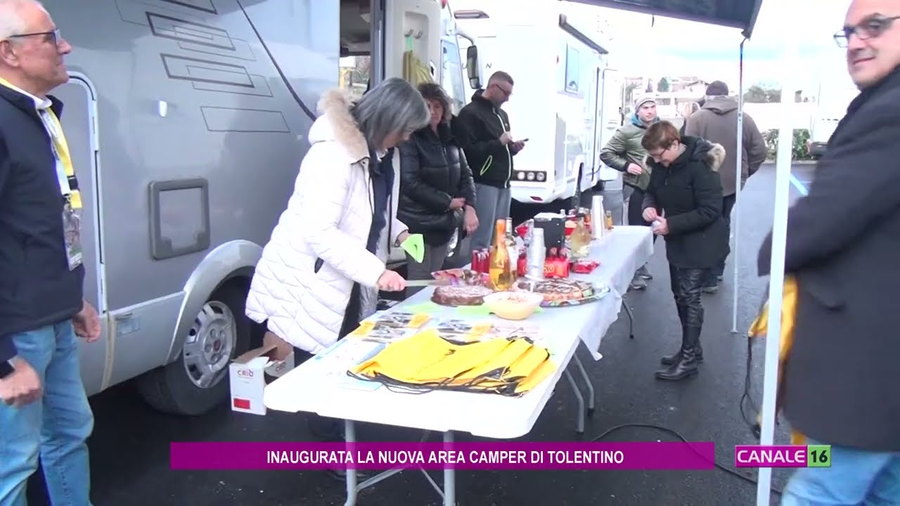 Tolentino. Inaugurata nuova area camper in zona Sticchi