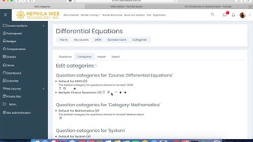 Adding Question Category in the Question Bank of Moodle