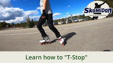 Learn How To T-Stop On Inline Skates | T-Stop On Rollerblades | How To Stop On Inline Skates #03