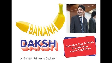 new daily tricks / 3d effect / masking banana/ learn corel draw