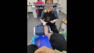 Feeding My Pedicure Lady Like It’s a Mukbang 😂🍟