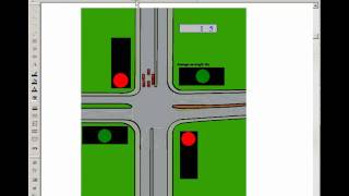 2: Traffic intersection simulaiton. Slowmotion