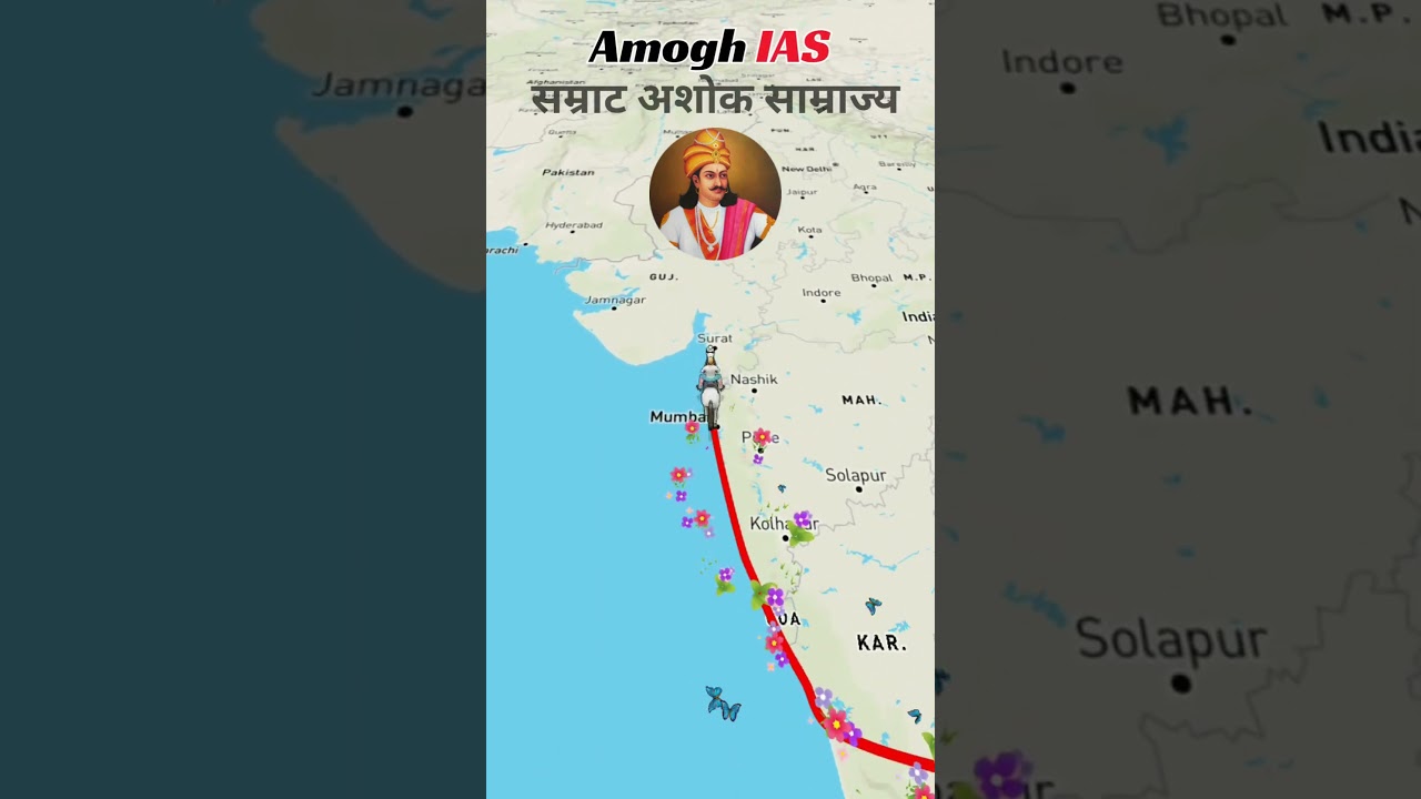 Ashoka Empire Map #ashoka #shorts #viral #history