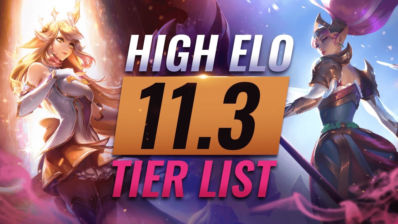 ProGuides on X: HIGH ELO Best Champions TIER List - League of Legends  Patch 11.13   / X