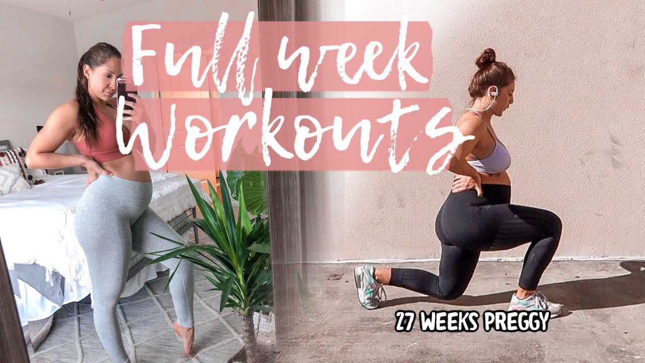 Working Out While Pregnant Full Week Of Workouts At 26 Week Pregnant