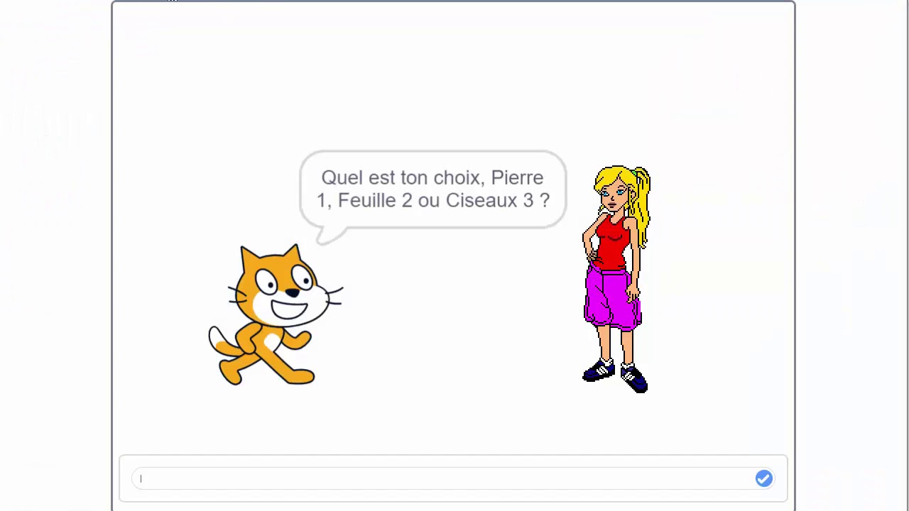 Scratch jeu tuto Pierre, feuille, ciseaux YouTube