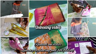 Vlog#23 Unboxing steam ironbox|| Saree plepleating and box folding🥻||#unboxing @Akinishavlogs2869