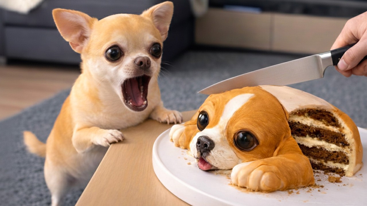 Dog and Cat Reactions to Cutting Cake 😱 Funny Dog and Cat Reactions 2026