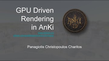 GPU driven rendering in AnKi 3D Engine