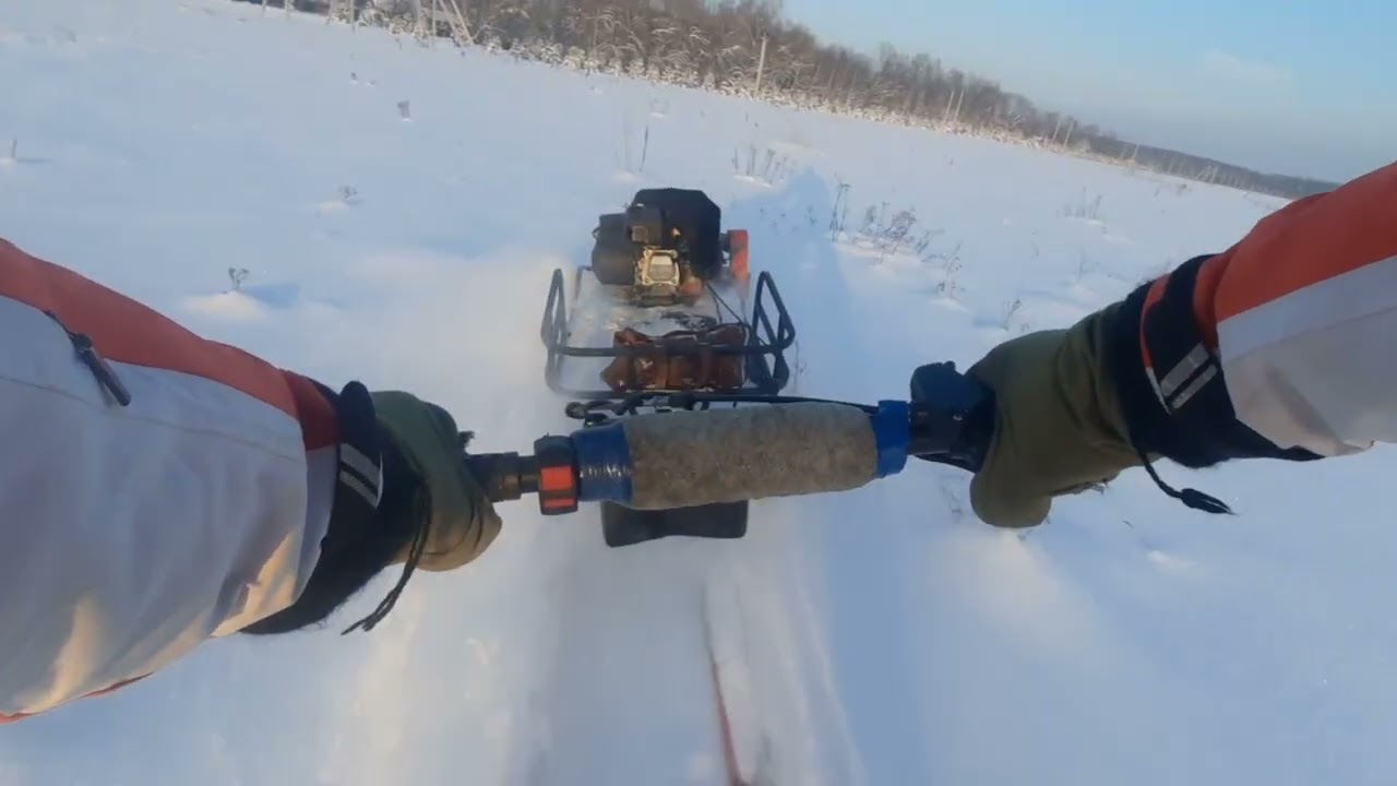 Лыжные покатушки с мотобуксировщиком. 🤓✌️⛷️❄️
