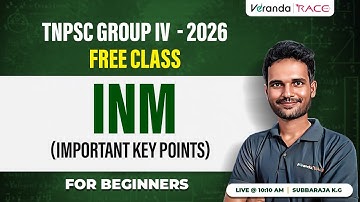TNPSC GROUP IV 2026 I INM I IMPORTANT KEY POINTS I FOR BEGINNERS | SUBBARAJA