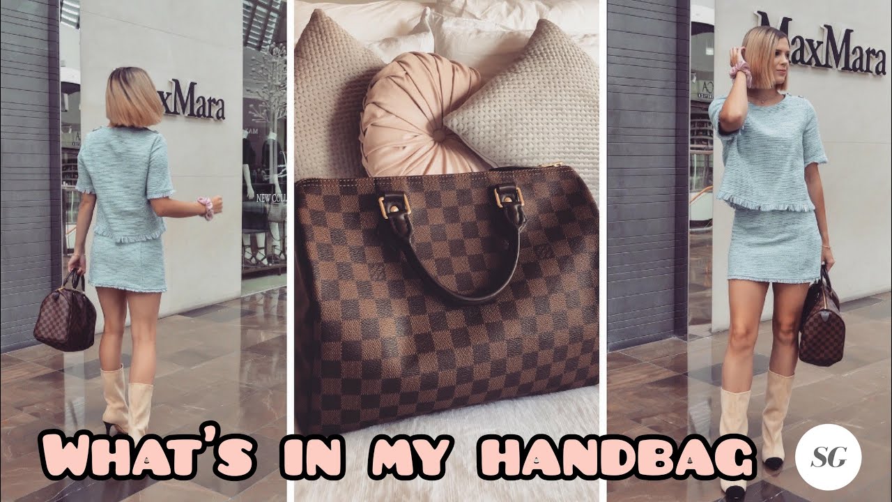 What&#39;s in my handbag *Louis Vuitton Speedy 30 Damier Ebene* | Sarah Geary - YouTube