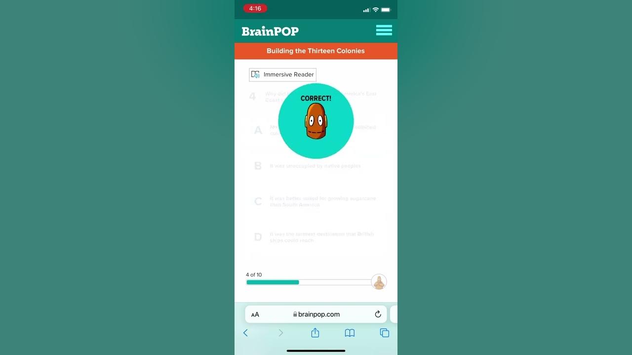 Building the thirteen colonies (brainpop answers quiz) - YouTube