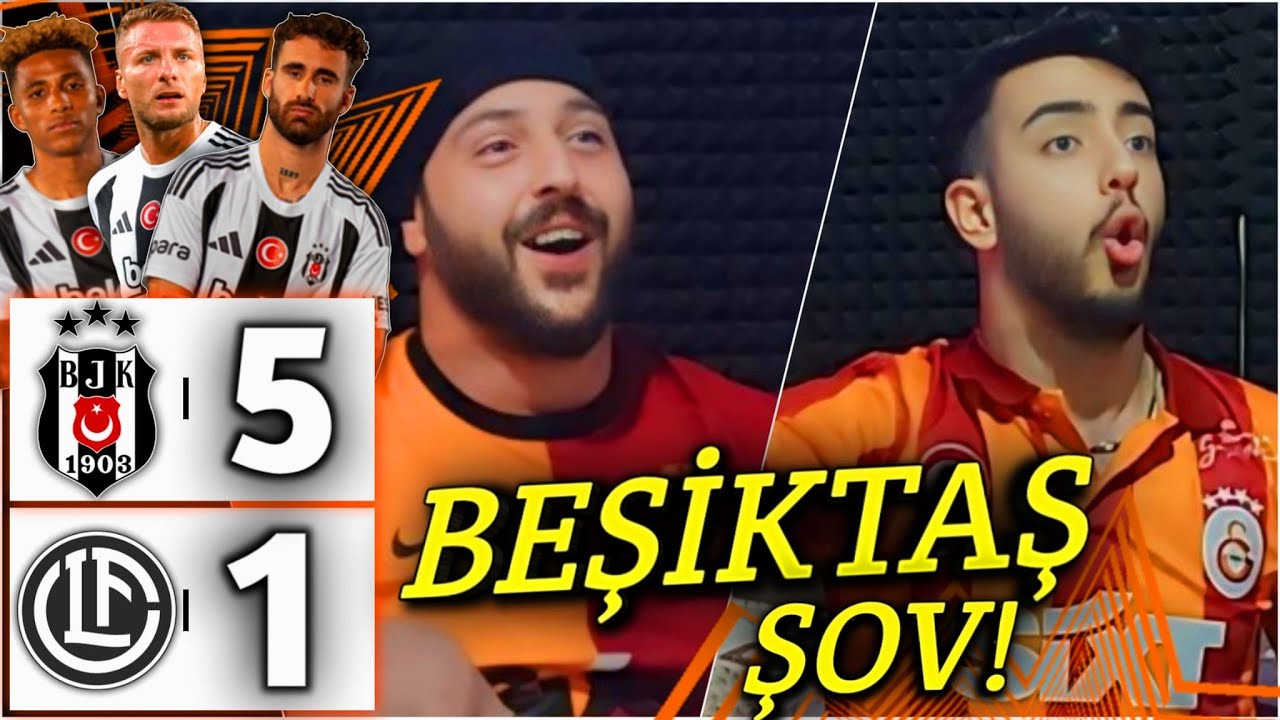 GALATASARAYLILAR BEŞİKTAŞ'IN AVRUPA MAÇINI İZLERSE |BEŞİKTAŞ 5-1 LUGANO|