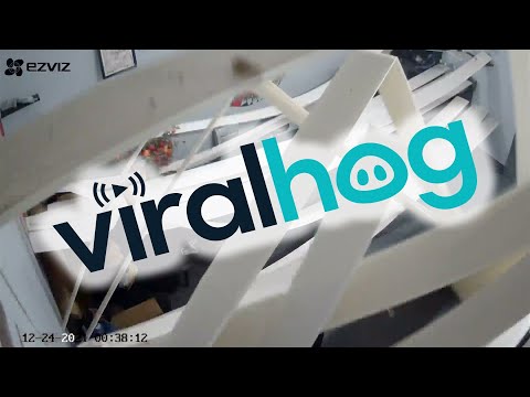 Ceiling Collapses with No Injuries || ViralHog