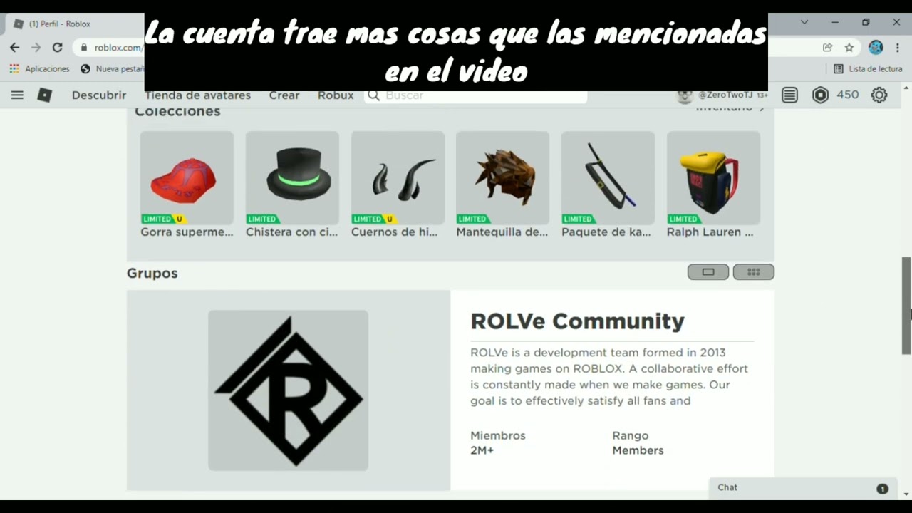 VENDO CUENTA DE ROBLOX LIMITED - YouTube