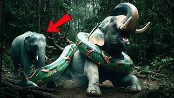 Heroes Battle Giant Mutant Python to Save a Helpless Elephant