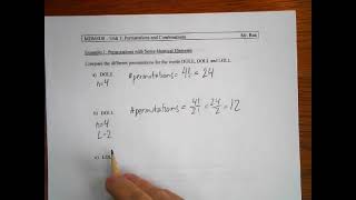 MDM4U - Permutations with Some Identical Elements