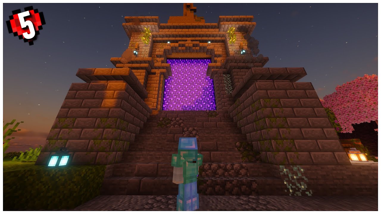 I Built a MASSIVE Nether Portal on my ISLAND In Hardcore Minecraft ...
