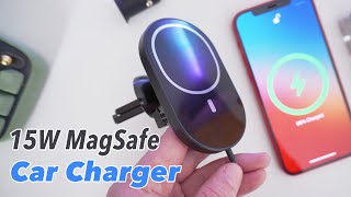 15W Magsafe Car Charger Mount For Iphone 12 - Also Works For Iphone X/Xs/Xr/11 With Magsafe Case