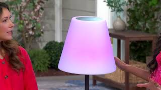 Garden Reflections Color Changing LED Solar Lamp with Remote on QVC