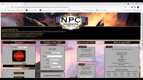 NPC Generator Demo
