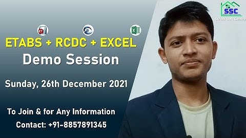 ETABS+RCDC+EXCEL || Engineer Bipin