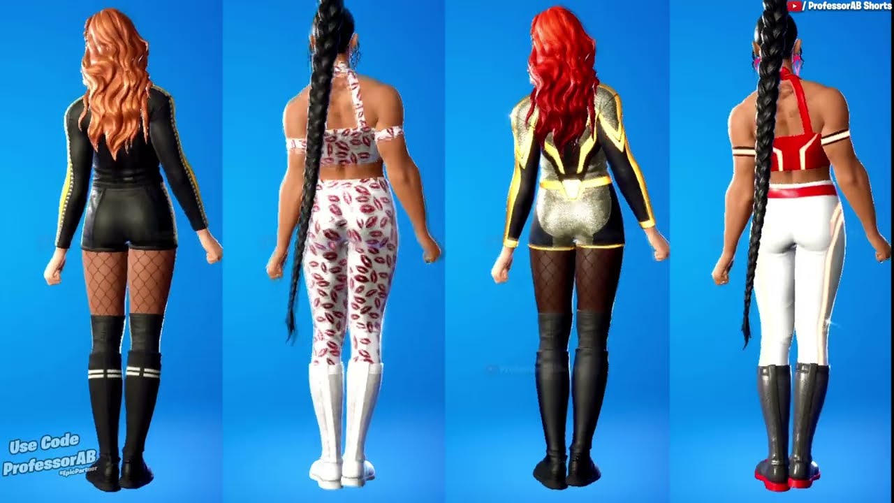 Fortnite x WWE: New Thicc 'Becky Lynch' Skin Showcased With Dances & Emotes  🍑😍❤️ 