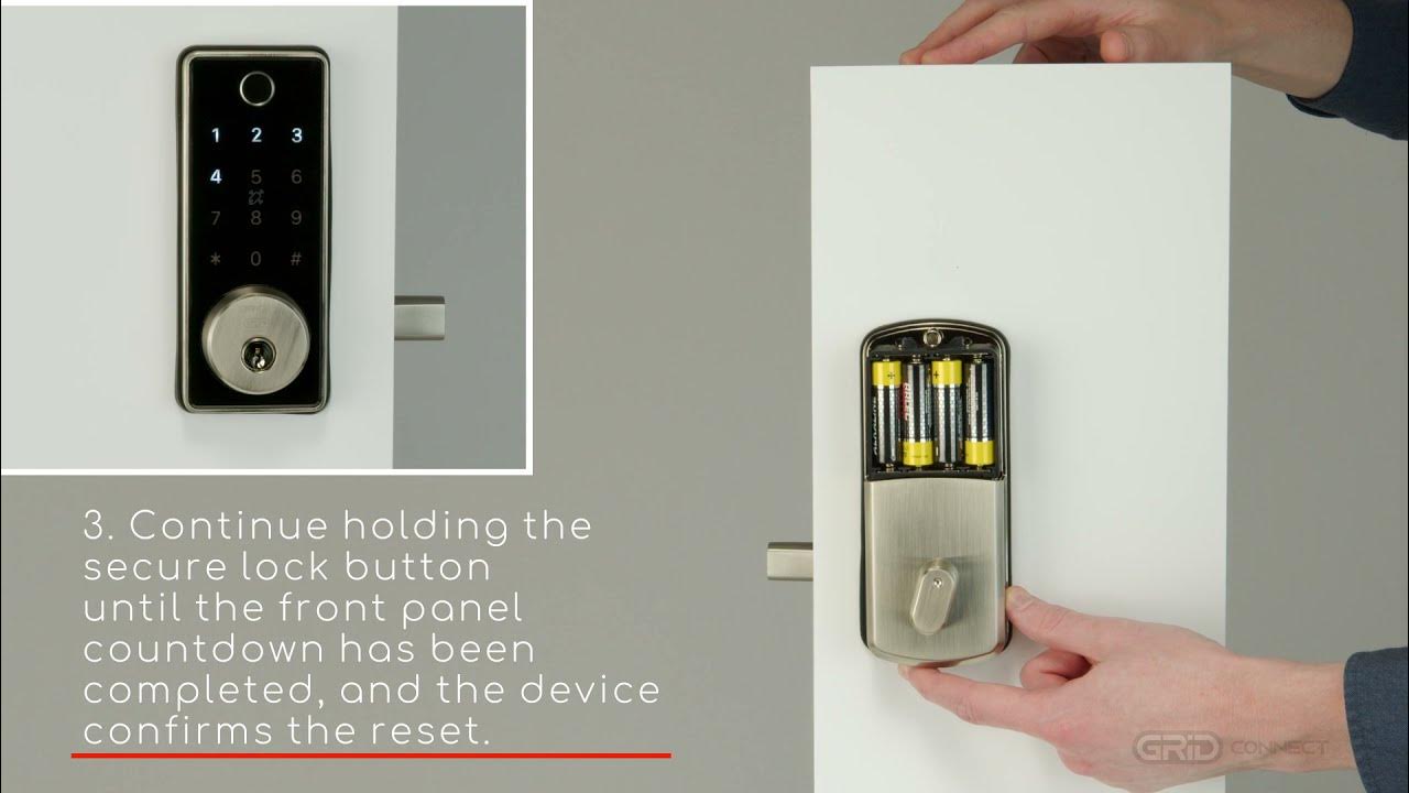DL017HA Orion Grid Connect WiFi Fingerprint Deadbolt reset guide YouTube
