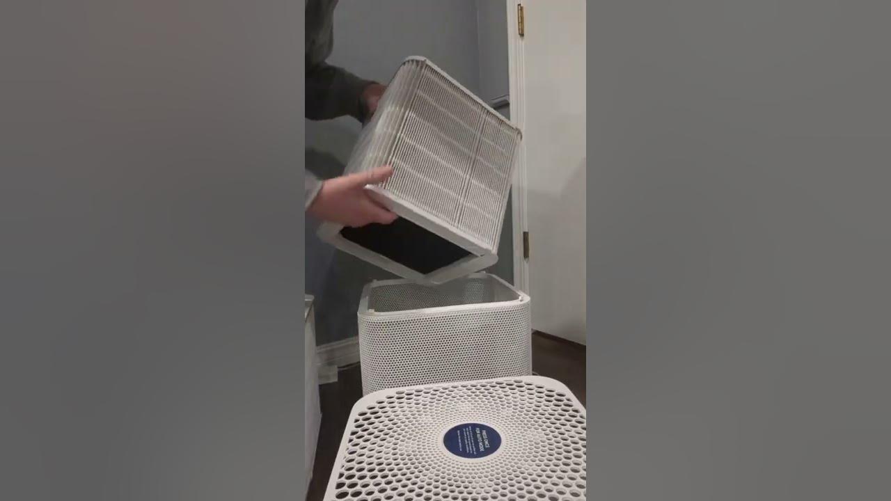 Quick Easy Tutorial Changing Large Blueair (Blue) Filter - YouTube