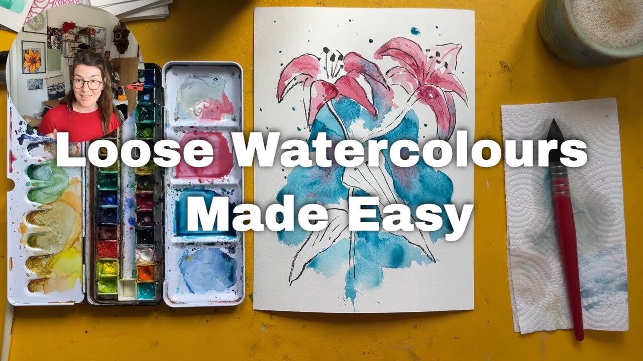 How to Paint Loose Watercolours and Let Your Painting Breathe | Brushes, White Space & Confidence