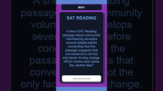 SAT Reading Mock Question 0031 | Central Idea and Inference Practice