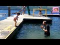 My brave girl first time jumping in the lake lake cowichan bc canada