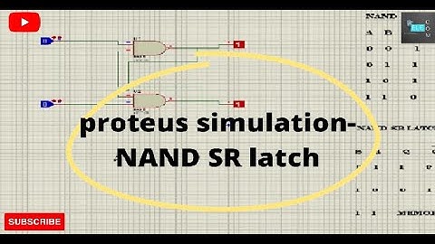 Proteus simulation- NAND SR latch