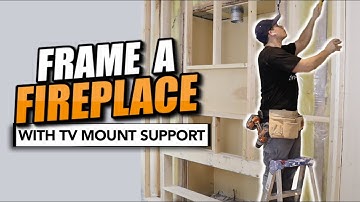 HOW TO FRAME A FIREPLACE with TV mount support!!