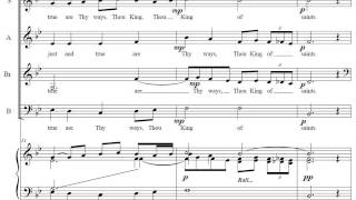 Santino Cara - Great and marvellous are thy works - SABrB choir and keyboard