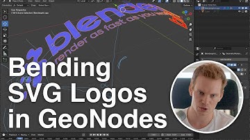 Blender Tutorial - SVG Logos Part 3 - Bending the logo with Geometry Nodes #b3d